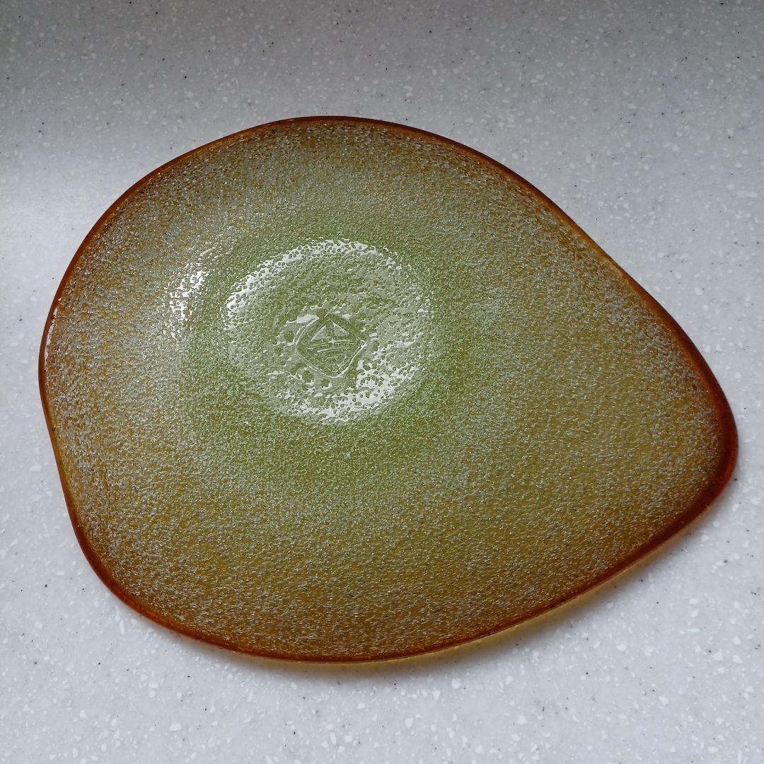 稲嶺盛吉　琉球ガラス　ガラス皿