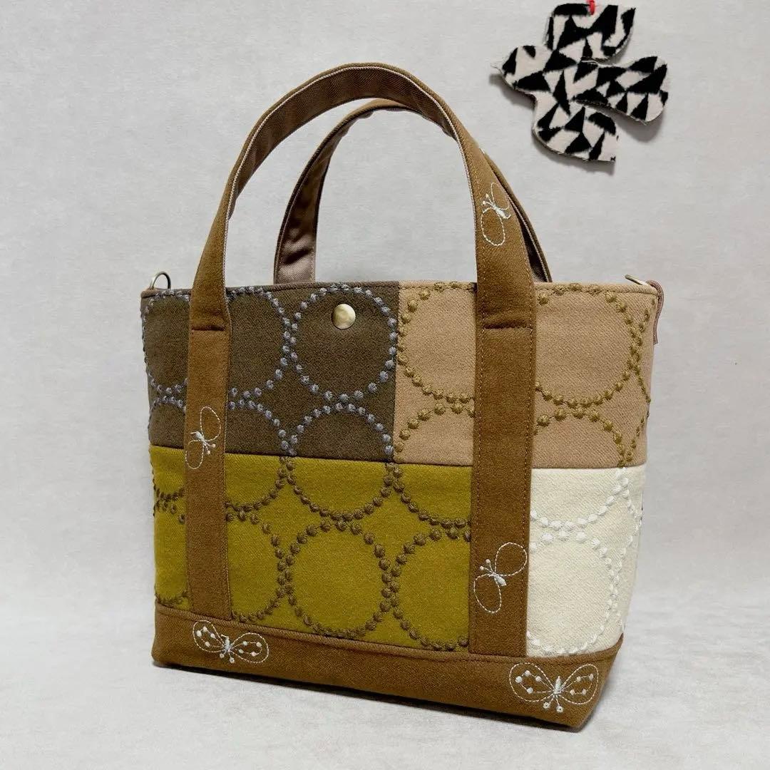 ハンドメイド　ミナペルホネン　dop tambourineピーストート⑅︎◡̈︎*