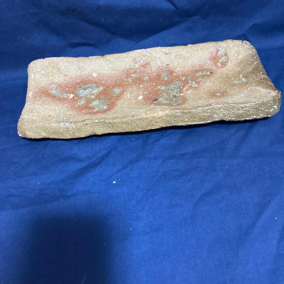 週末SAIE❗️國吉清尚　焼き締め珊瑚紋　板皿　向付