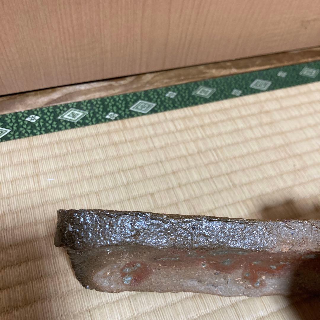 週末SAIE❗️國吉清尚　焼き締め珊瑚紋　板皿　向付