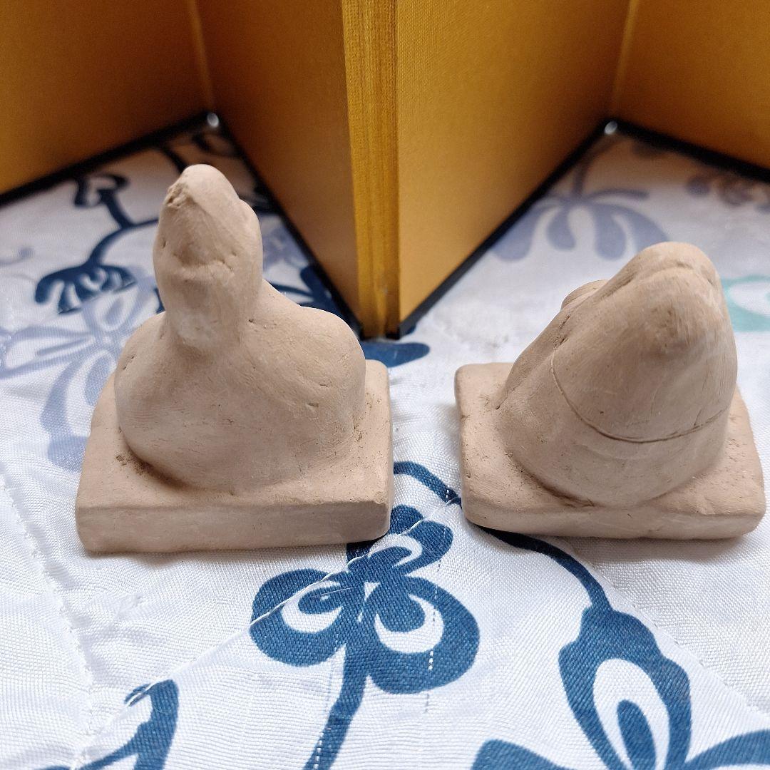 一重孔希　陶製　小型　雛人形