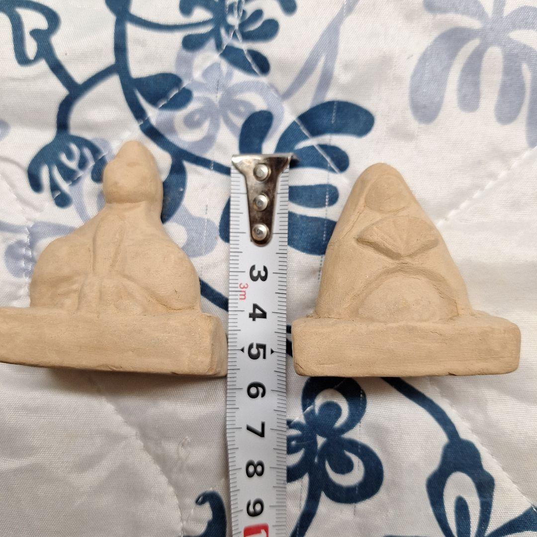 一重孔希　陶製　小型　雛人形