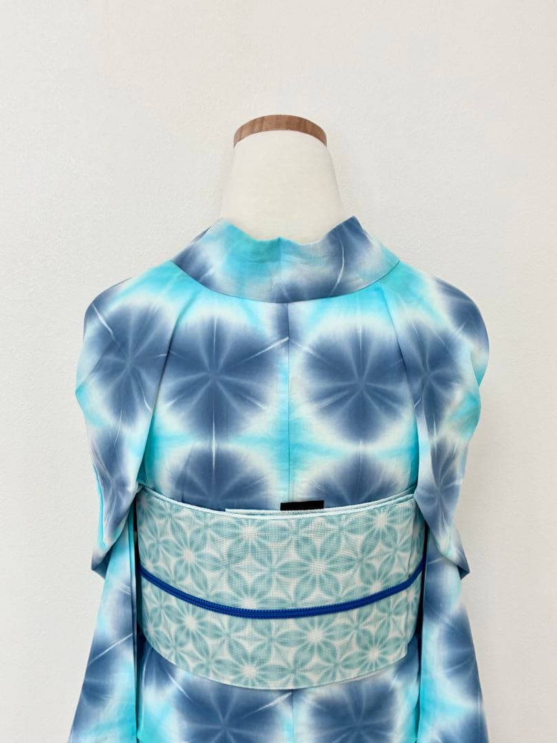 8の日セール　浴衣　雪花絞り　シャーベットカラー　裄67cm