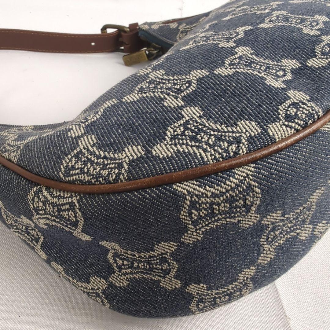 【美品】CELINE セリーヌ トリオンフ デニム ワンショルダー バッグ