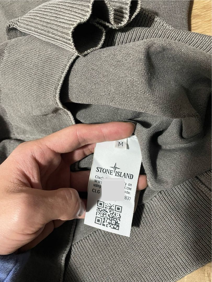 STONE  グレー Vネックセーター M