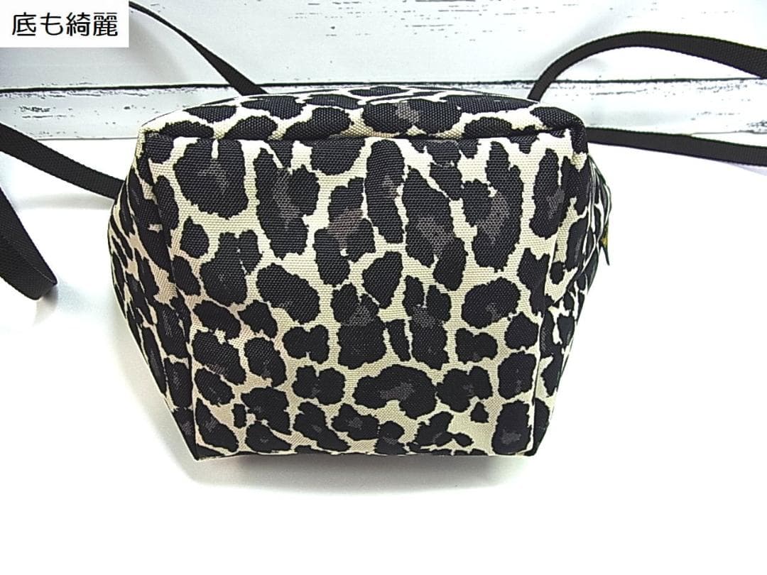 正規極美品エルベシャプリエMINI CABASレオパードショルダーバック　XS