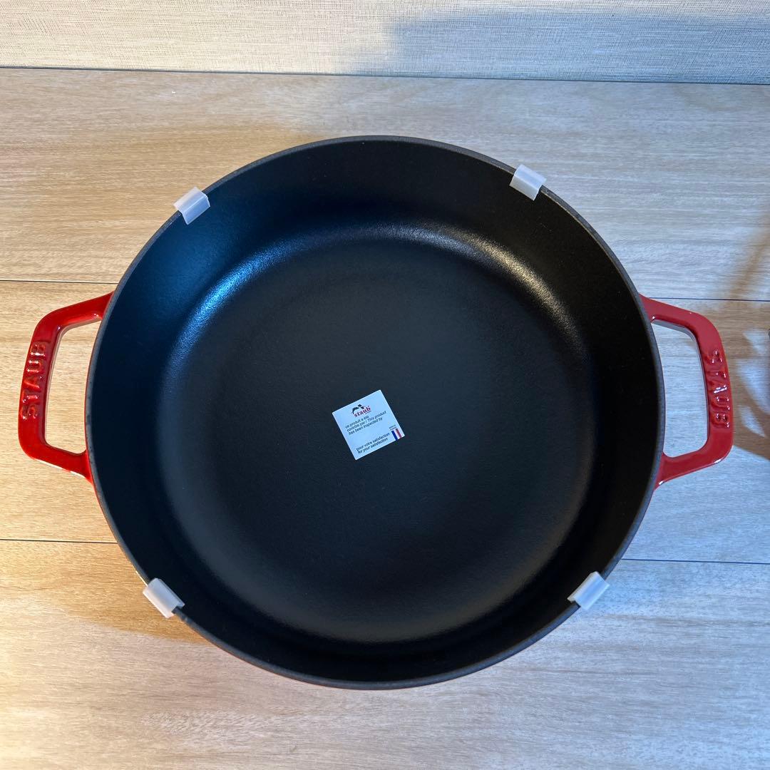 STAUB ストウブ　スキヤキ　グリルパン　26cm チェリー　鍋　両手鍋