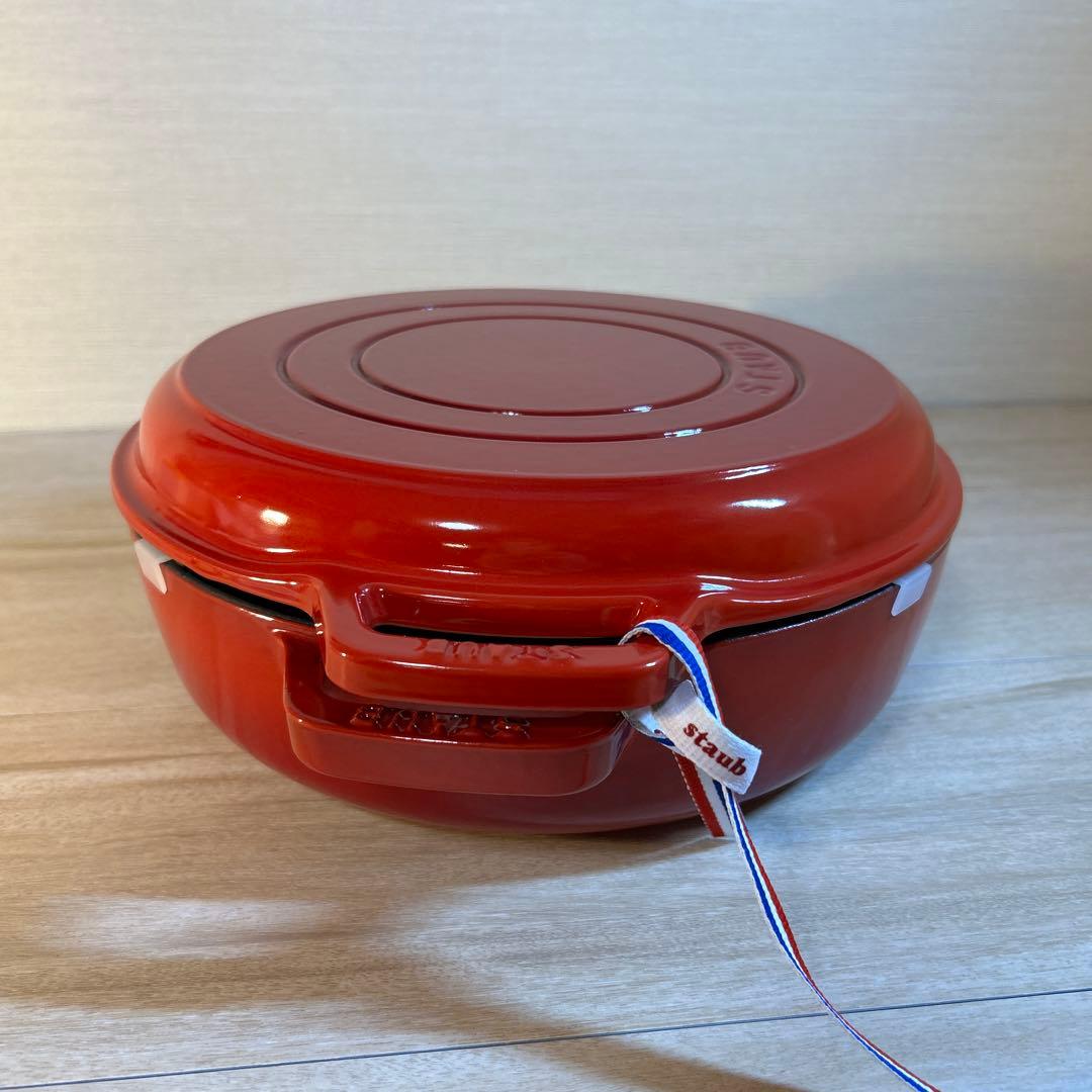 STAUB ストウブ　スキヤキ　グリルパン　26cm チェリー　鍋　両手鍋