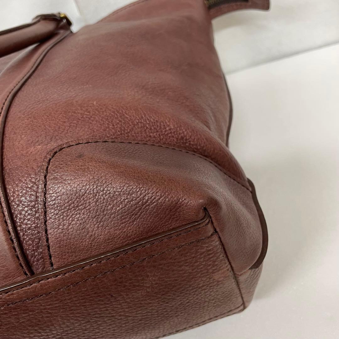 COACH コーチ トートバッグ ブリーカー チャーム付 レザー カーキ A4