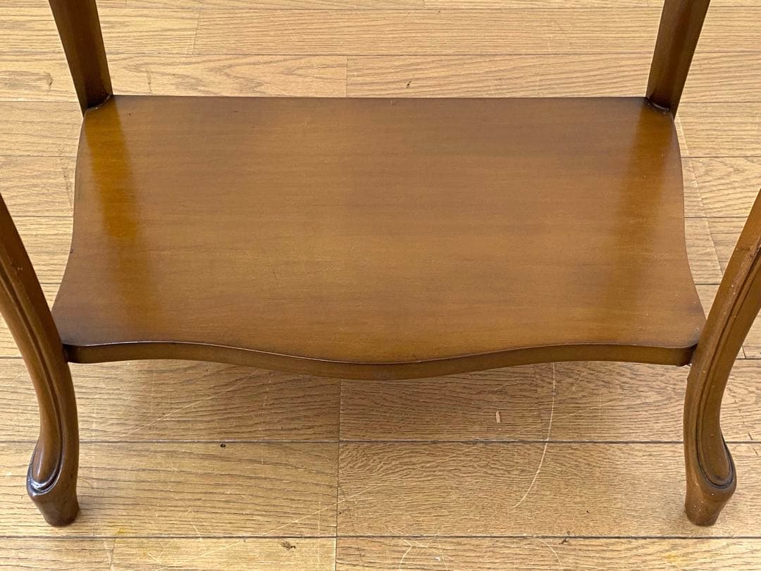 アンティーク調 サイドテーブル 飾り棚 コンソール 花台 猫脚 インテリア