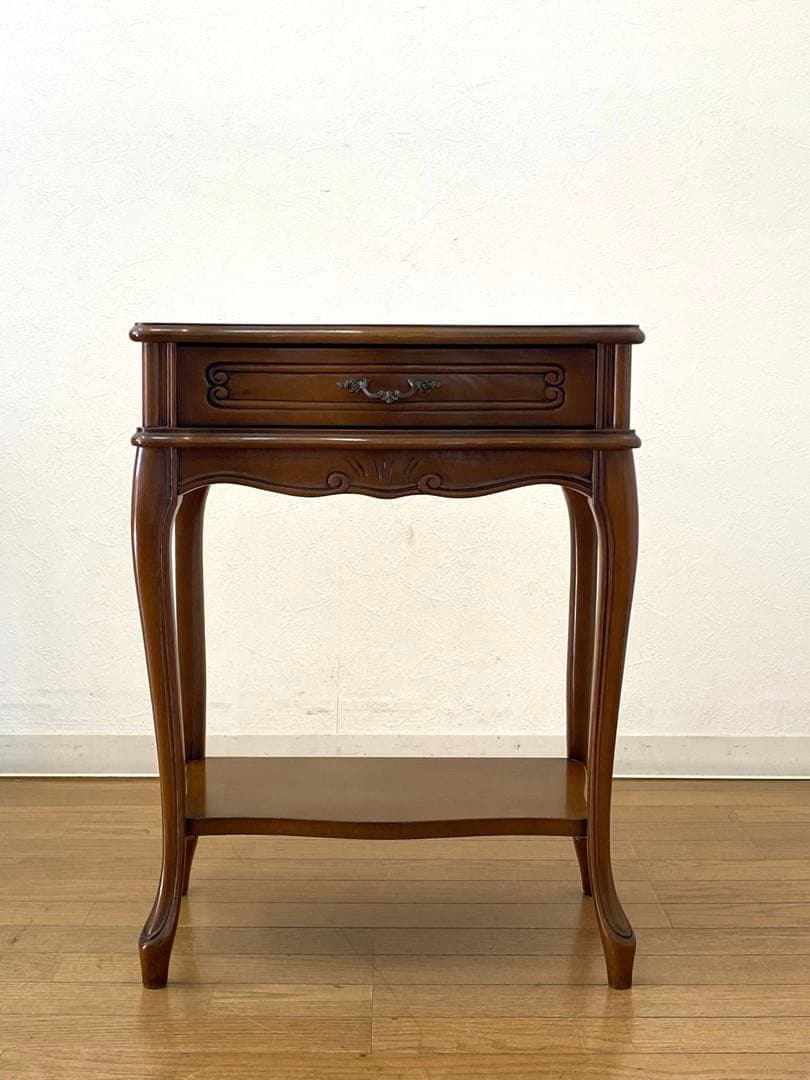 アンティーク調 サイドテーブル 飾り棚 コンソール 花台 猫脚 インテリア