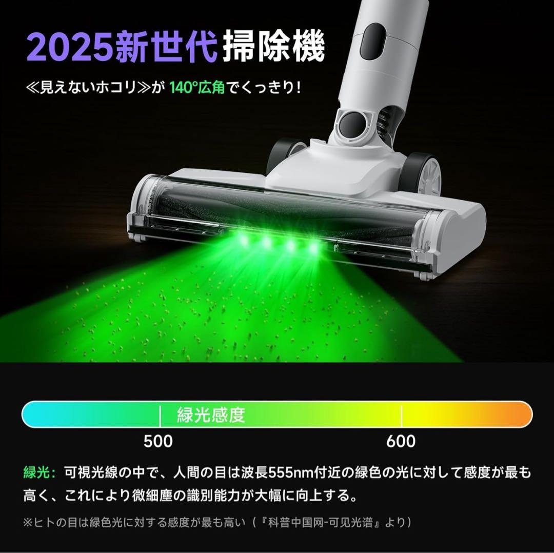 掃除機 コードレス 2025爆進化！58kPa強力吸引・自立式・55分連続稼働