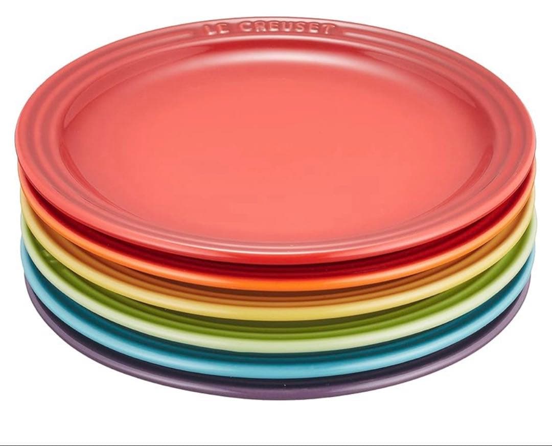LE CREUSET 6枚セット ル・クルーゼ　レインボープレート