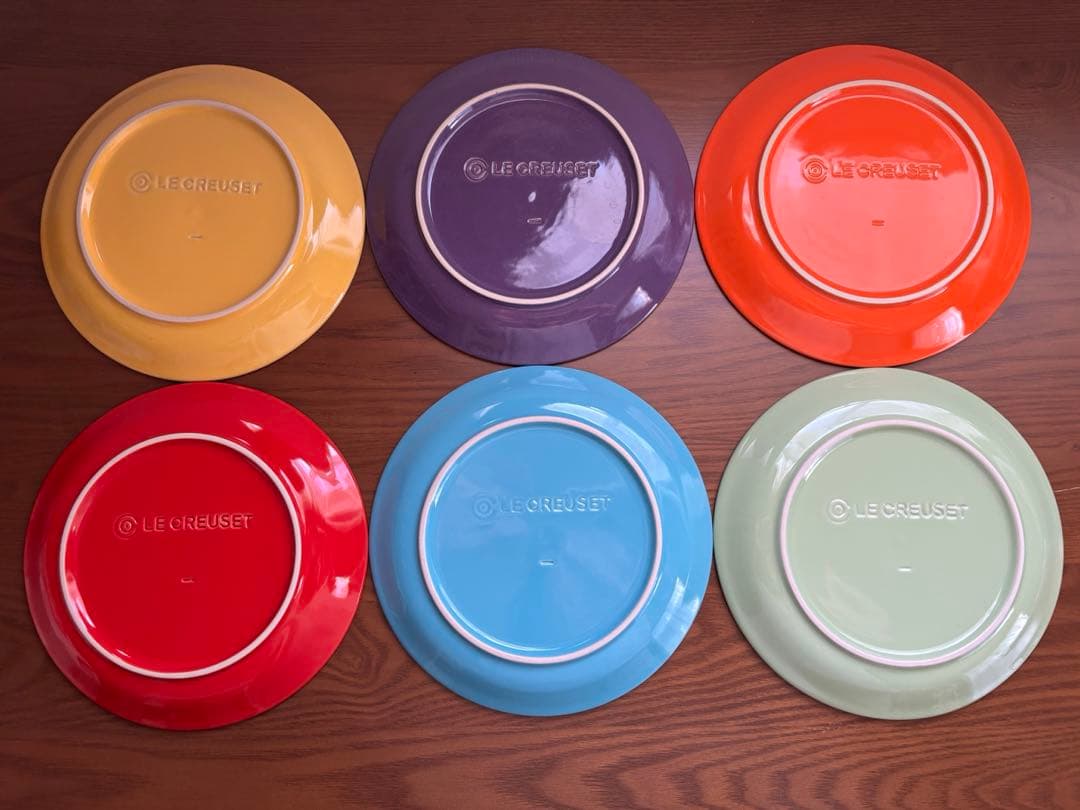 LE CREUSET 6枚セット ル・クルーゼ　レインボープレート