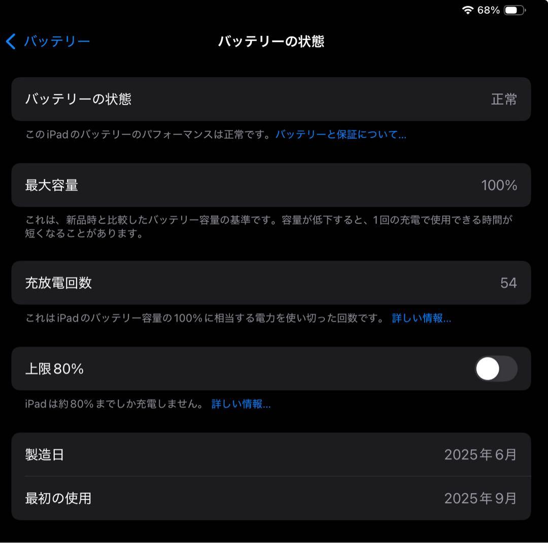 ほぼ新品iPad Pro M4 13インチwifi 256GB スペースブラック