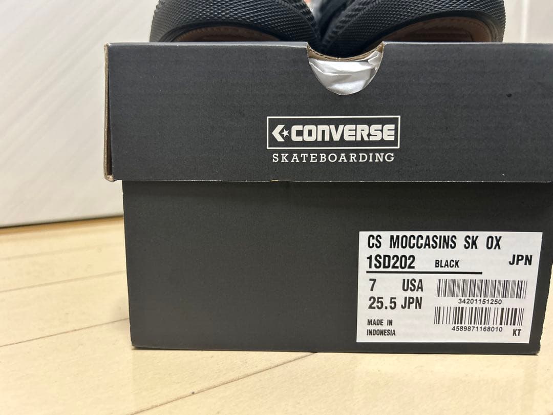 CONVERSE CS MOCCASINS SK OX ブラック 25.5