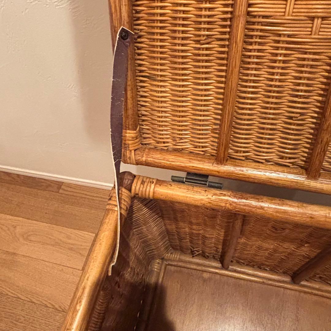 特大収納カゴ 蓋付きレトロ 古道具