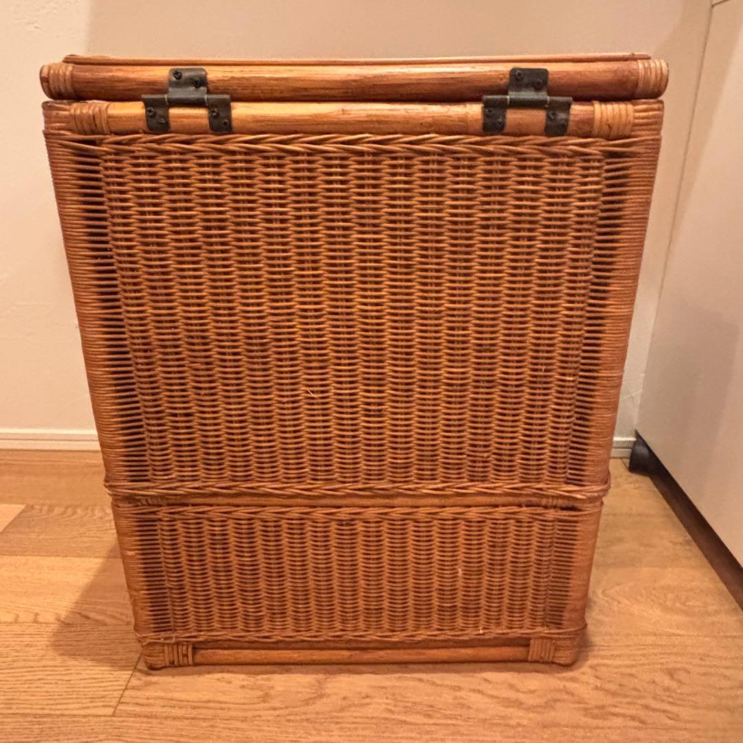 特大収納カゴ 蓋付きレトロ 古道具