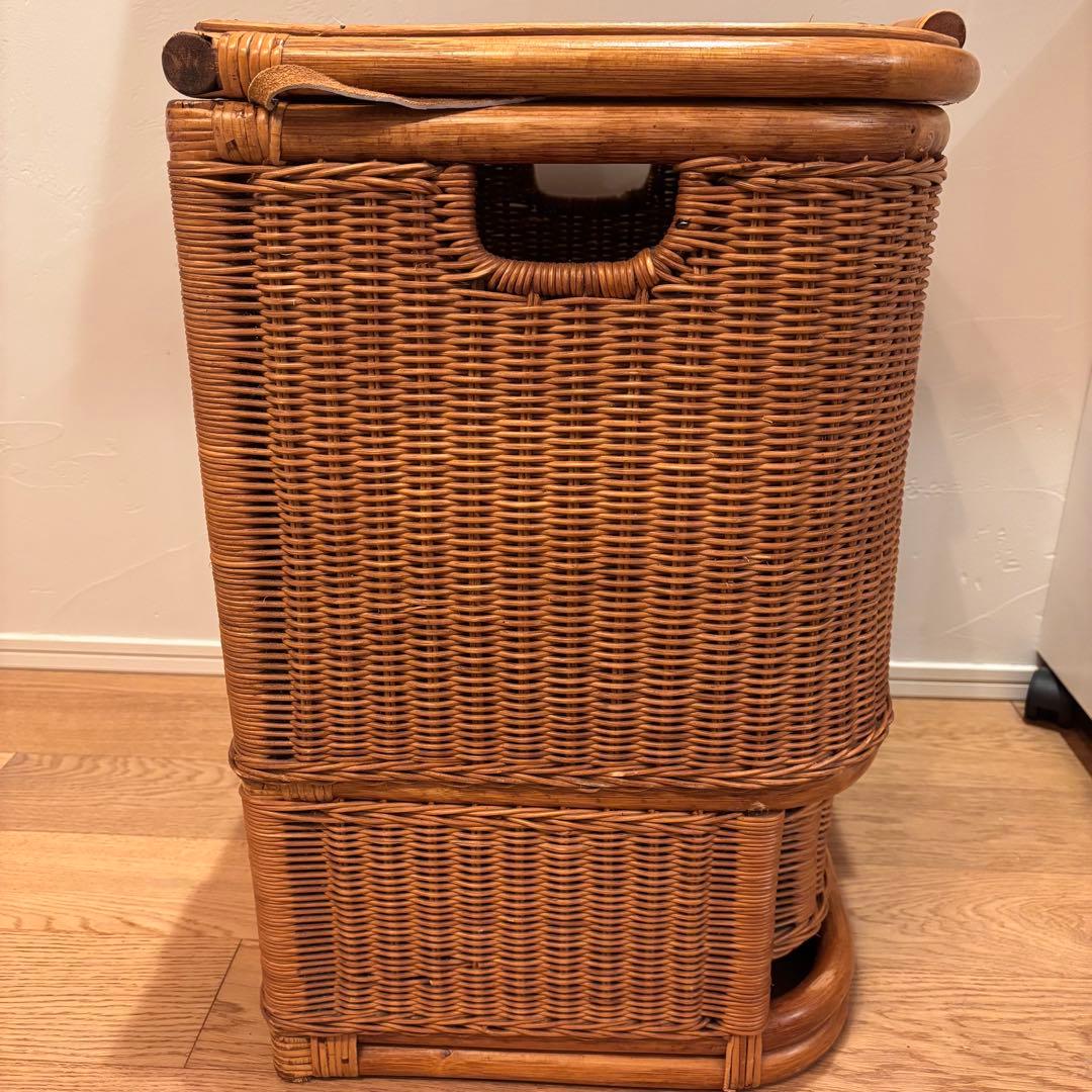 特大収納カゴ 蓋付きレトロ 古道具