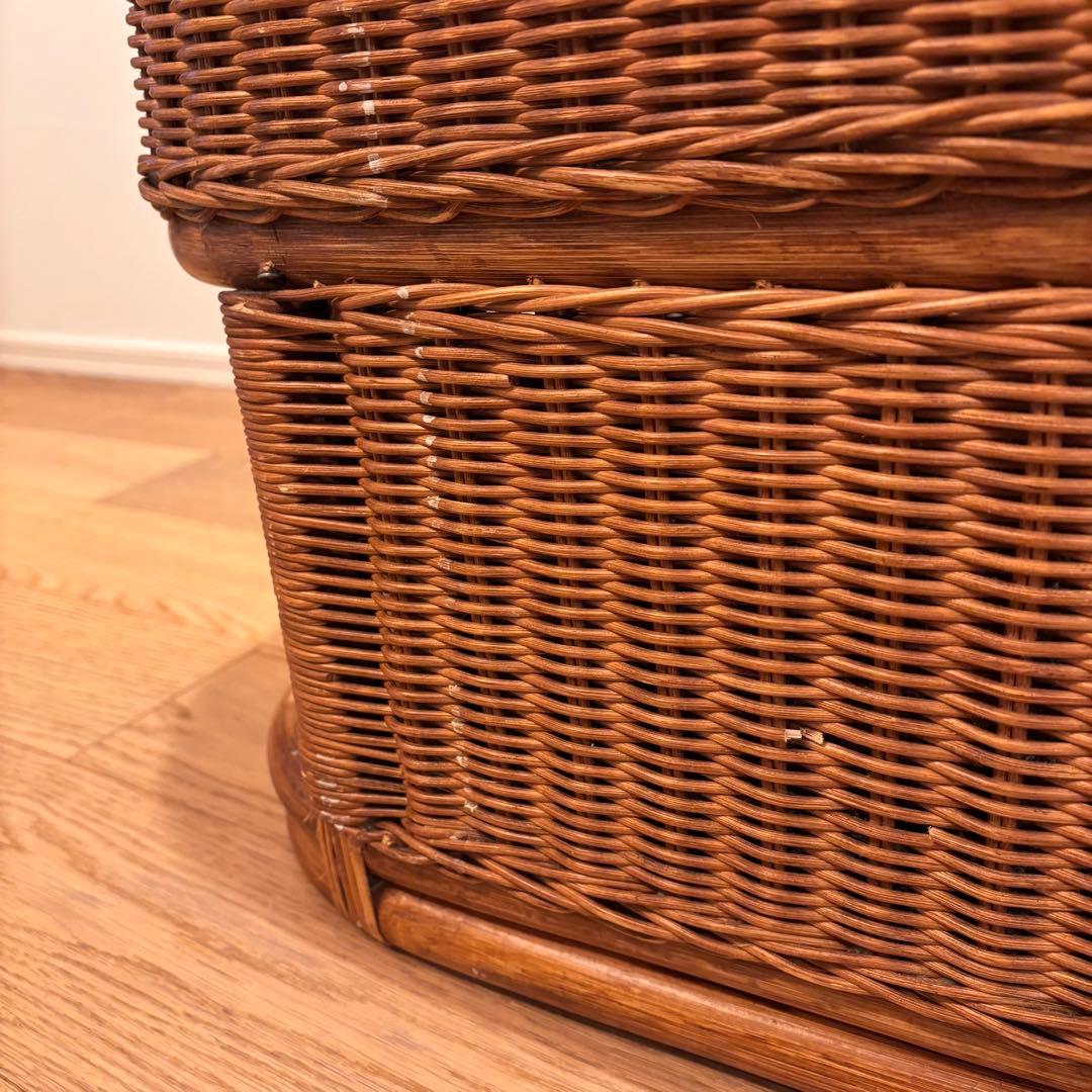 特大収納カゴ 蓋付きレトロ 古道具