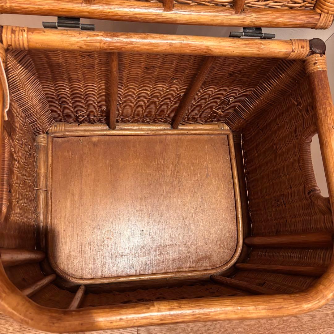 特大収納カゴ 蓋付きレトロ 古道具