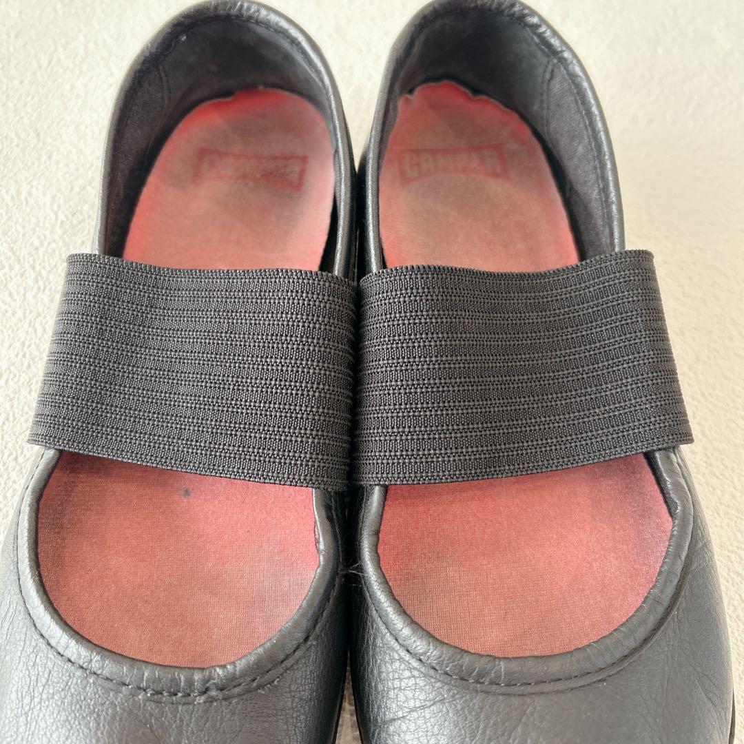 定番✨CAMPER ライトニナ　フラットシューズ　ブラック 36 レザー　黒