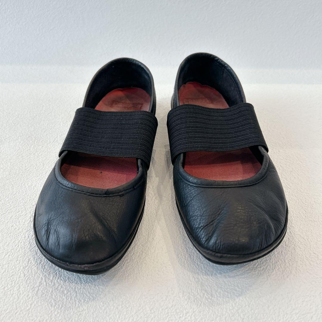 定番✨CAMPER ライトニナ　フラットシューズ　ブラック 36 レザー　黒