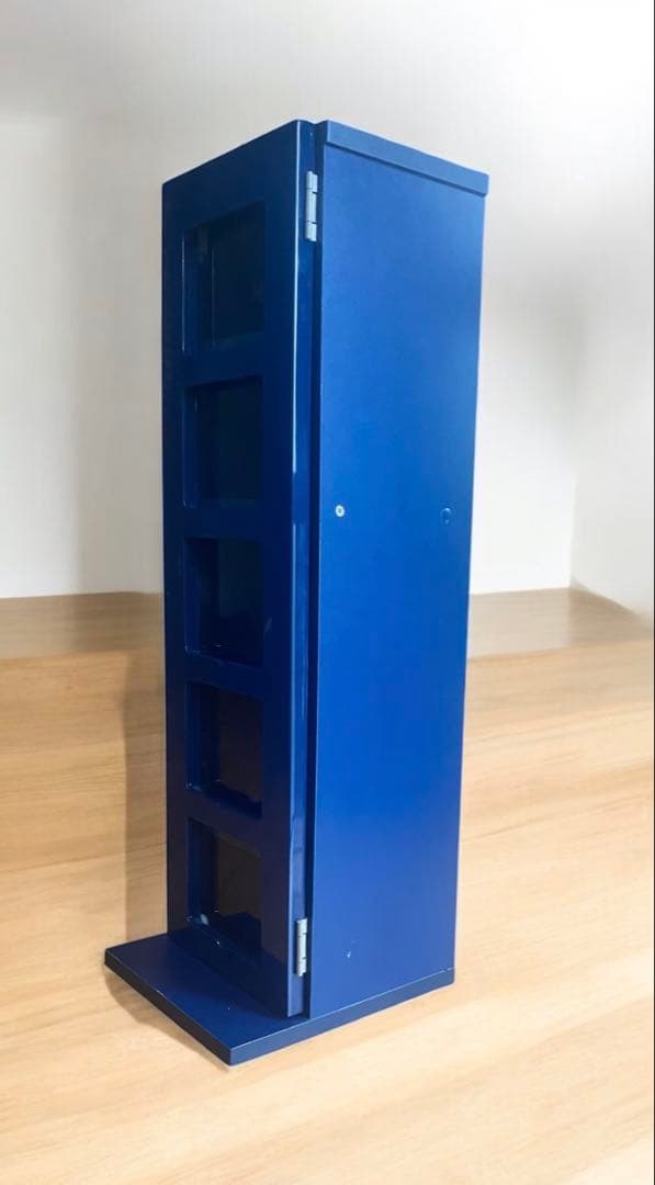 希少★青色廃盤商品　山善木製CDタワー　CDラック　FCDT-2680 DSG