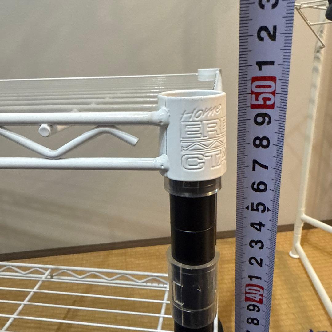 ERECTA スチールラック 2段 テレビ台 ホームエレクター アクリル板