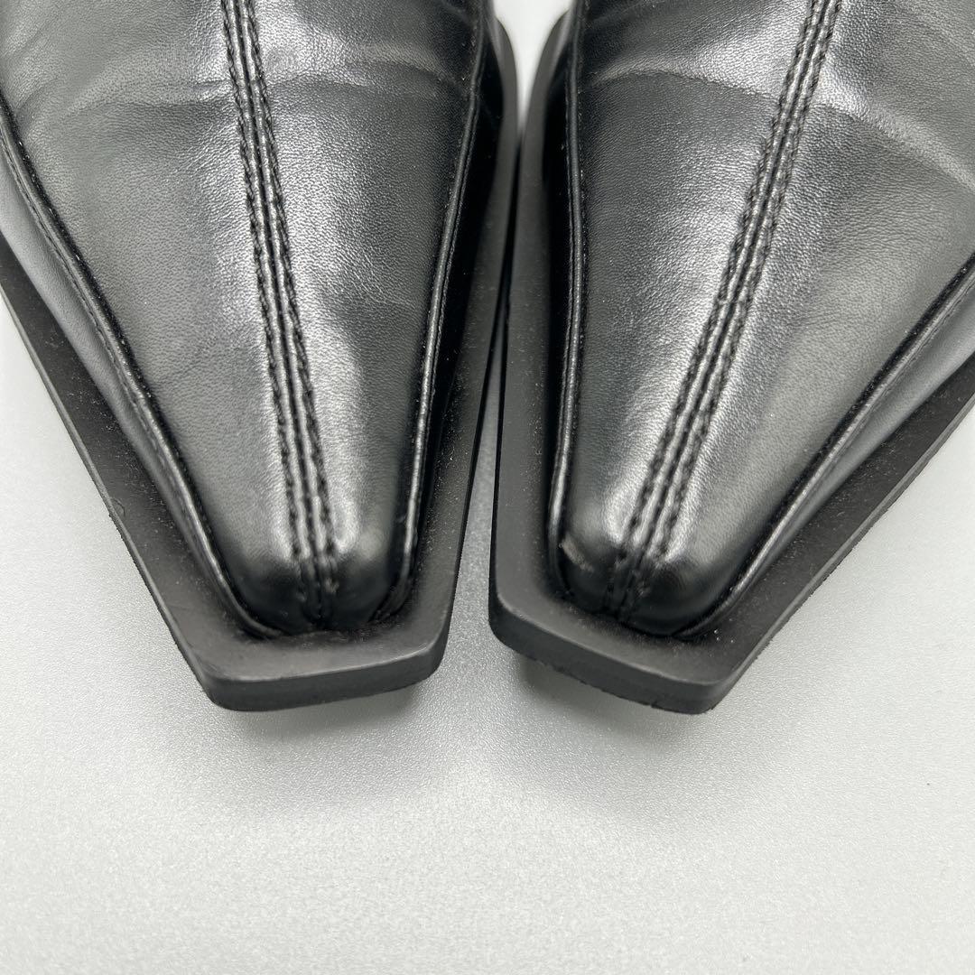 美品 STUDIO DOE フラットシューズ レザー 25cm ポインテッドトゥ