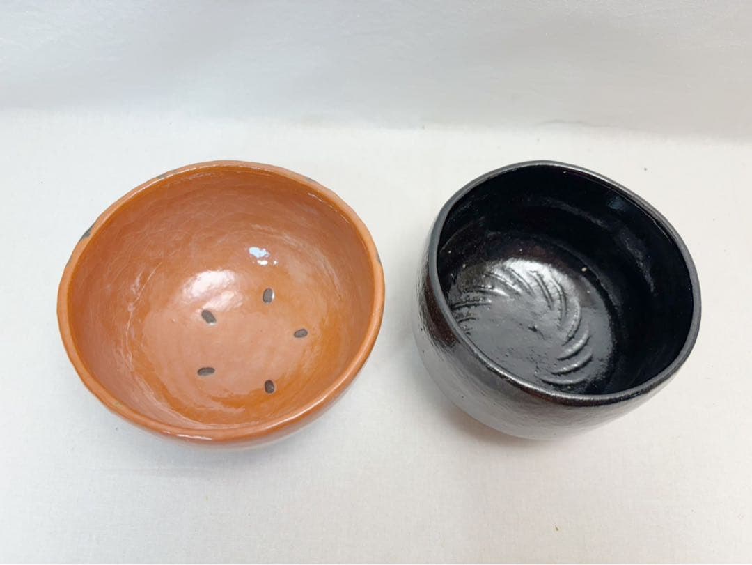 茶道具 佐々木昭楽造 利休七種 茶碗 楽焼 おしゃれ 陶印 共布 共箱