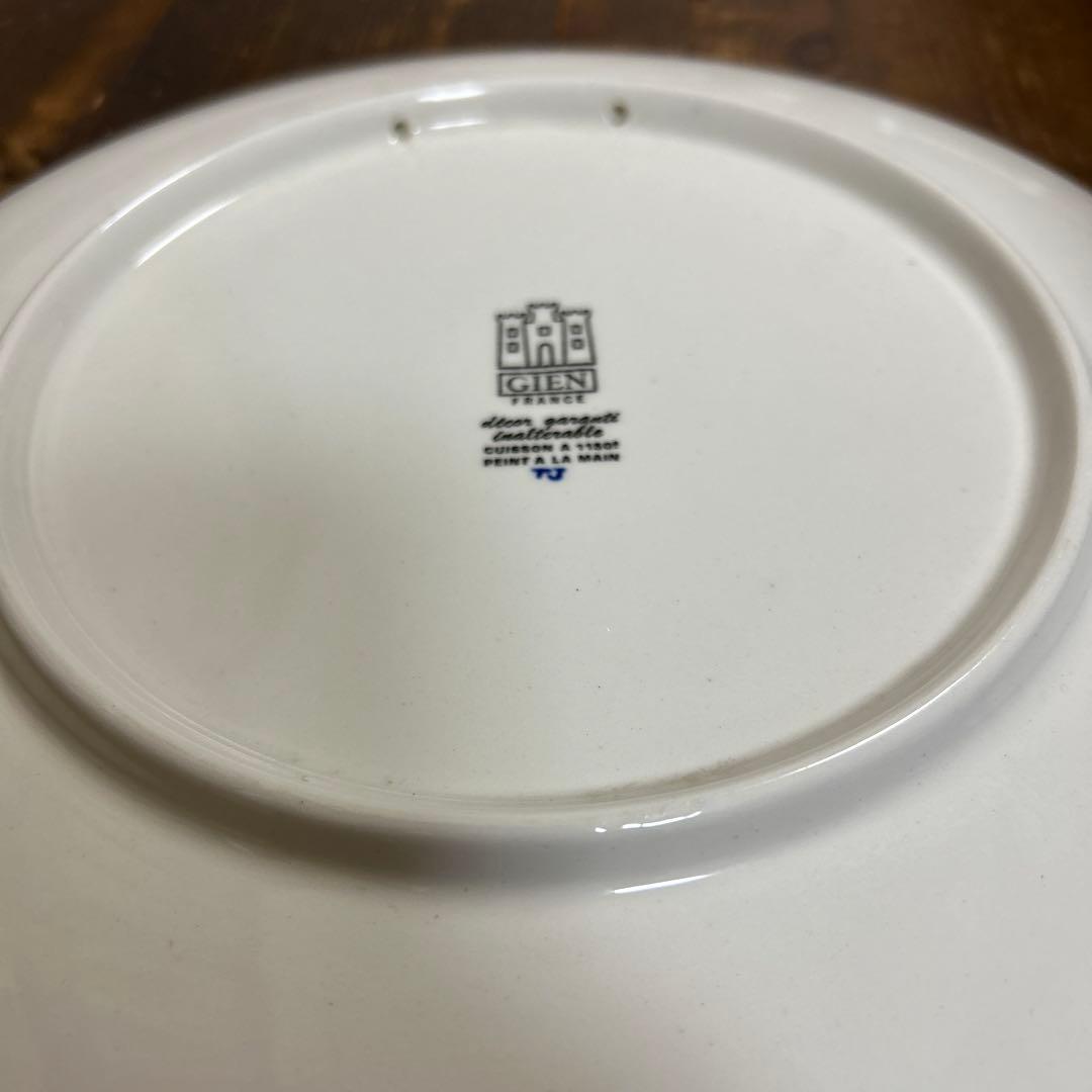 希少　ジアン　GIEN 飾り皿　ハンドペイント フランス　ルネサンス　1900年