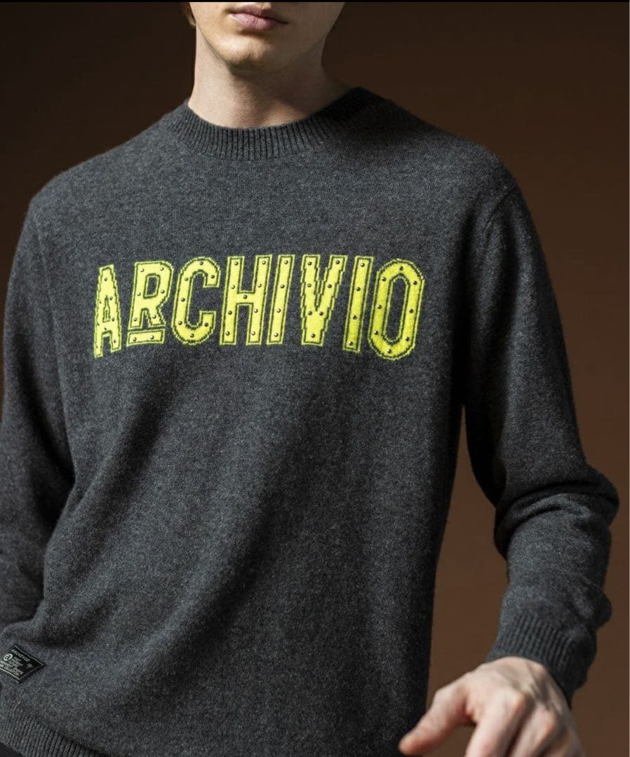 新品　アルチビオ　メンズ　カシミヤ100% ニット長袖プルオーバー　セーター