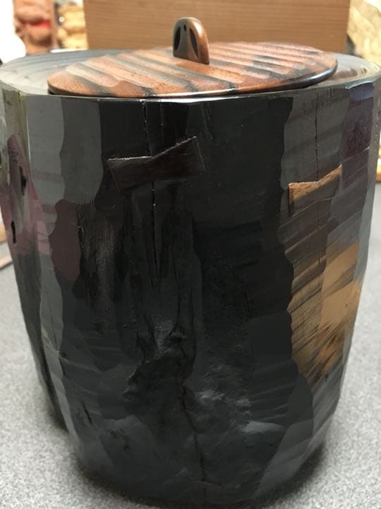 黒柿水指 茶道具 自信の1品 作家物お値下です。絶品です‼️‼️自慢のお品です。