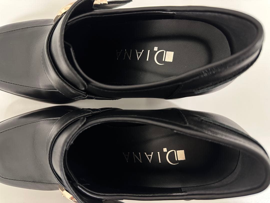 DIANA ダイアナ 厚底 ローファー ヒール ブラックプラットフォーム