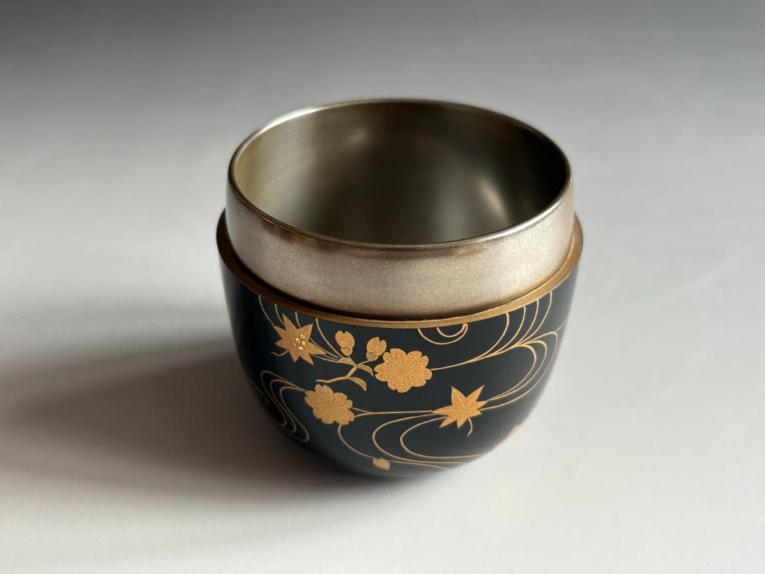 薄茶器　道場宗廣　雲錦蒔絵　内銀　大棗　尋牛斎書付　茶道具　表千家