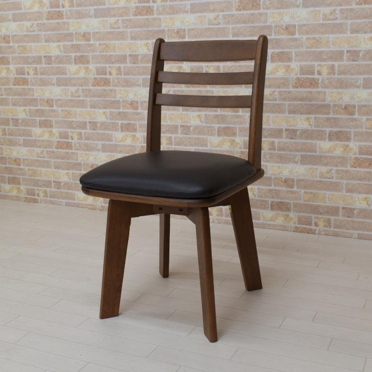 TR DC WH 4脚　回転式ダイニングチェア　ブラウン＊ブラック