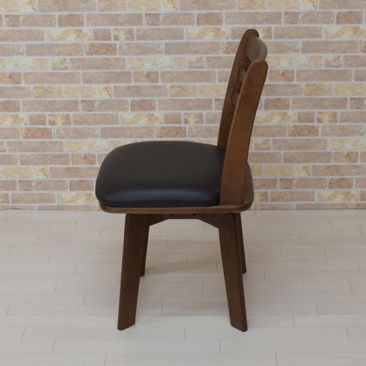 TR DC WH 4脚　回転式ダイニングチェア　ブラウン＊ブラック