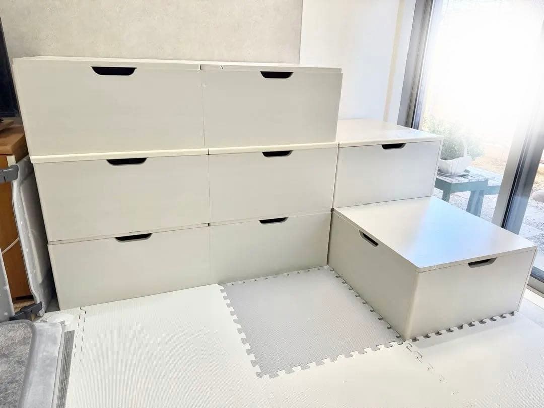 【引取限定】小上がり収納9個セット ホワイト ニトリ