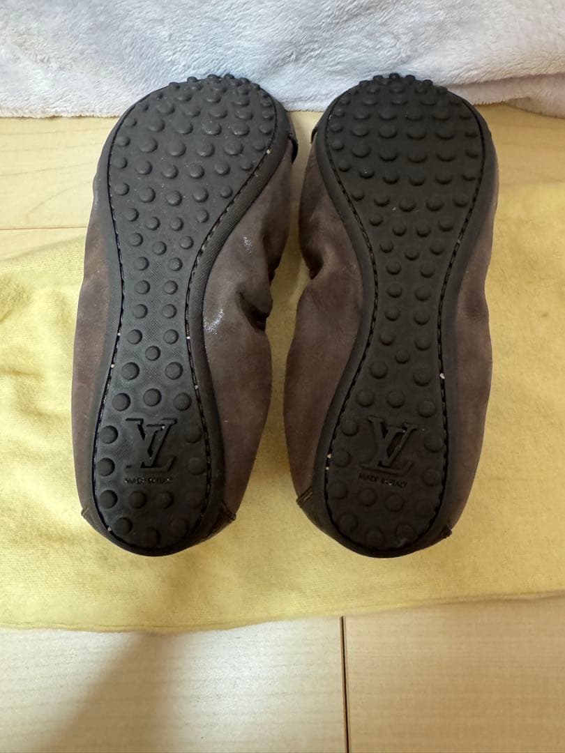 LOUIS VUITTON モノグラム パドロック バレエシューズ 35½