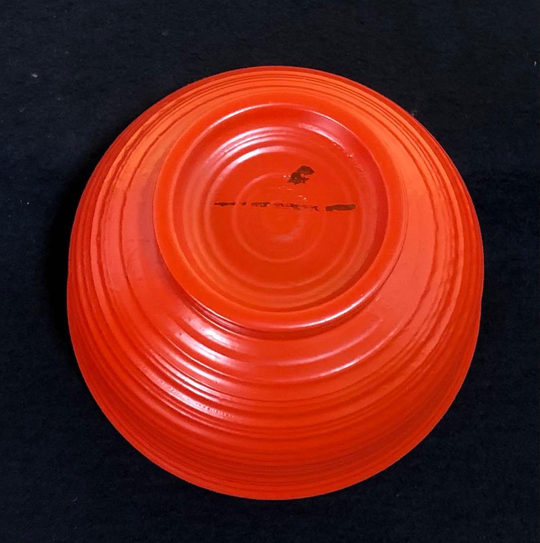 《R》洗朱挽目椀5客 多用椀 十時啓悦 木製漆器 略歴 共箱 251208お4