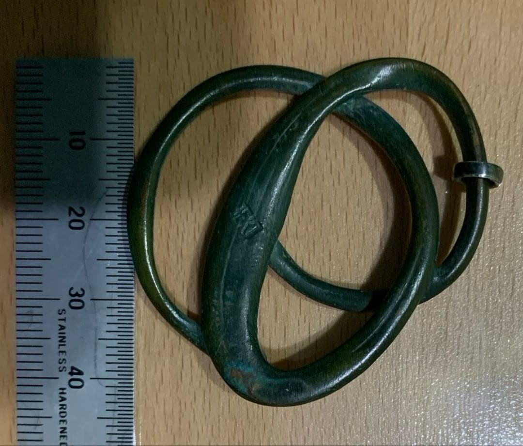 人間国宝　二代　須賀松園　造　高岡銅器　蝋型鋳物　「金具」　ペンダントTOP