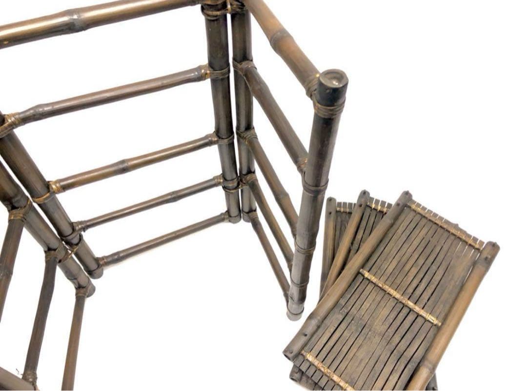 ★輸入品）アジアン家具：竹製3段シェルフ