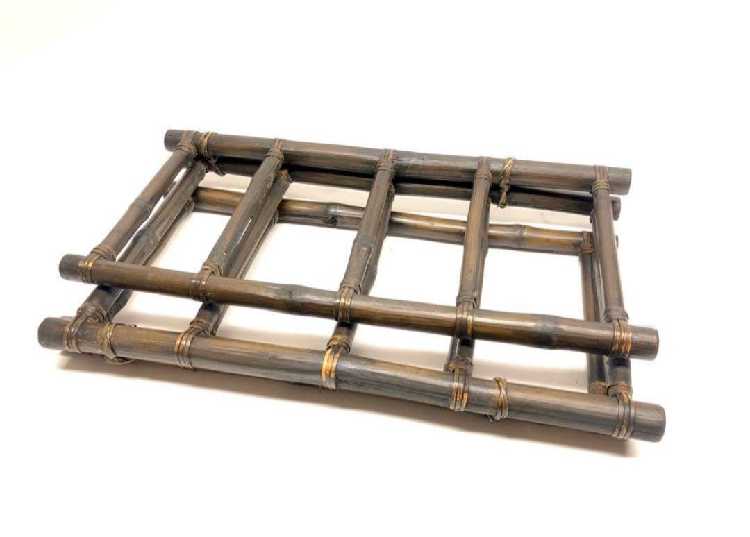 ★輸入品）アジアン家具：竹製3段シェルフ