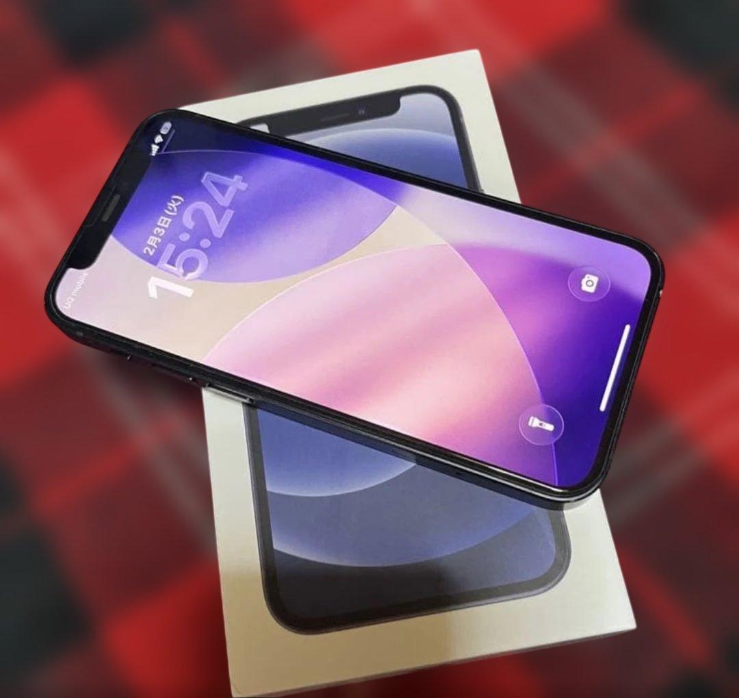 AppleiPhone12 mini ブラック　SIMフリー　バッテリー100%