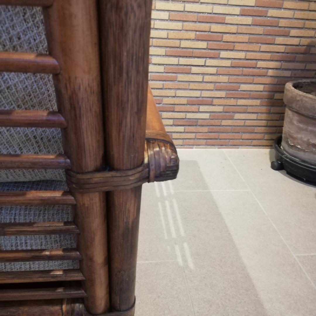 美品♠Kazama/カザマ ノネットシリーズ ラタンソファ