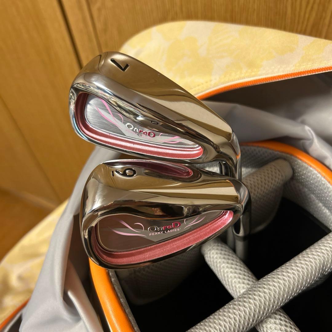 超美品！初心者セット　Callaway ゴルフバッグ ホワイト/オレンジ