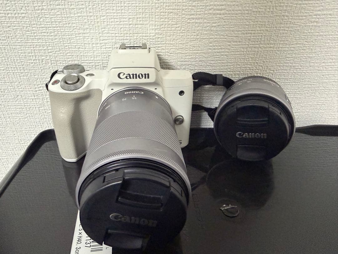 W*す様 Canon EOS Kiss M2 ホワイト 付属レンズ2本