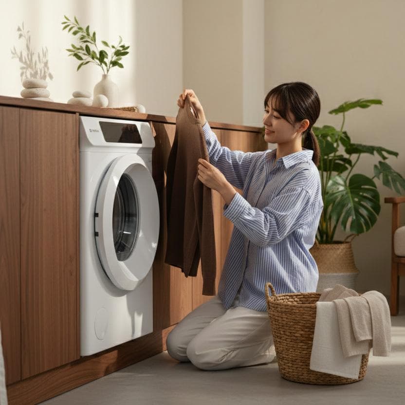 タイムセール！新作の衣類乾燥機　家庭用　8kg大容量　優しく乾燥　WHITE