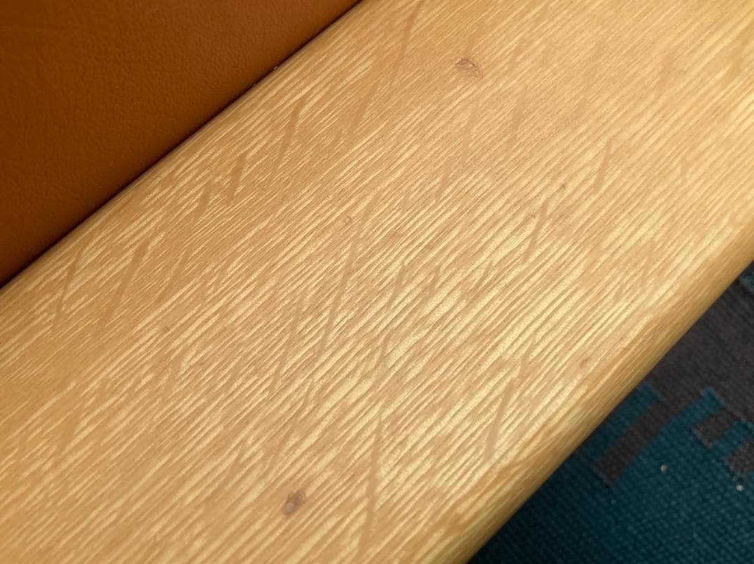 良品・現行☆旭川‐カンディハウス／ボルス／オットマン・スツール／キャメルレザー